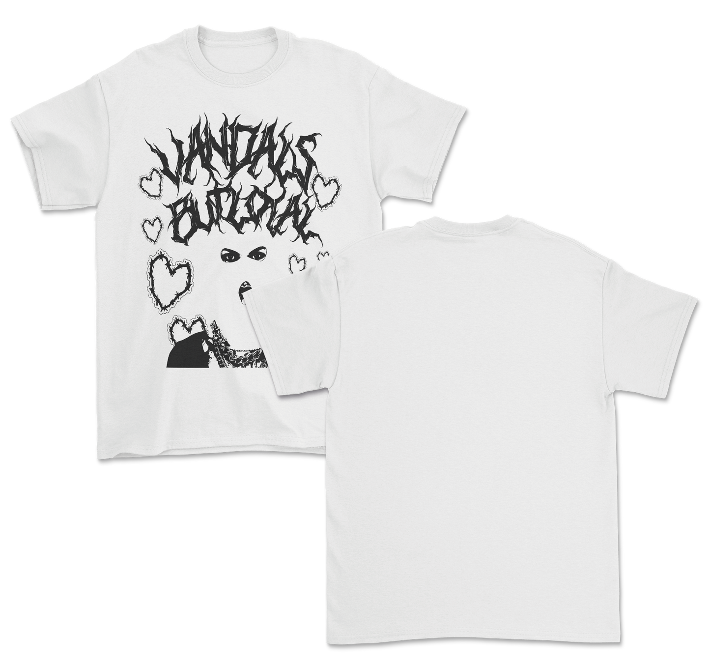 CAMISETA THUG HEART BLANCA