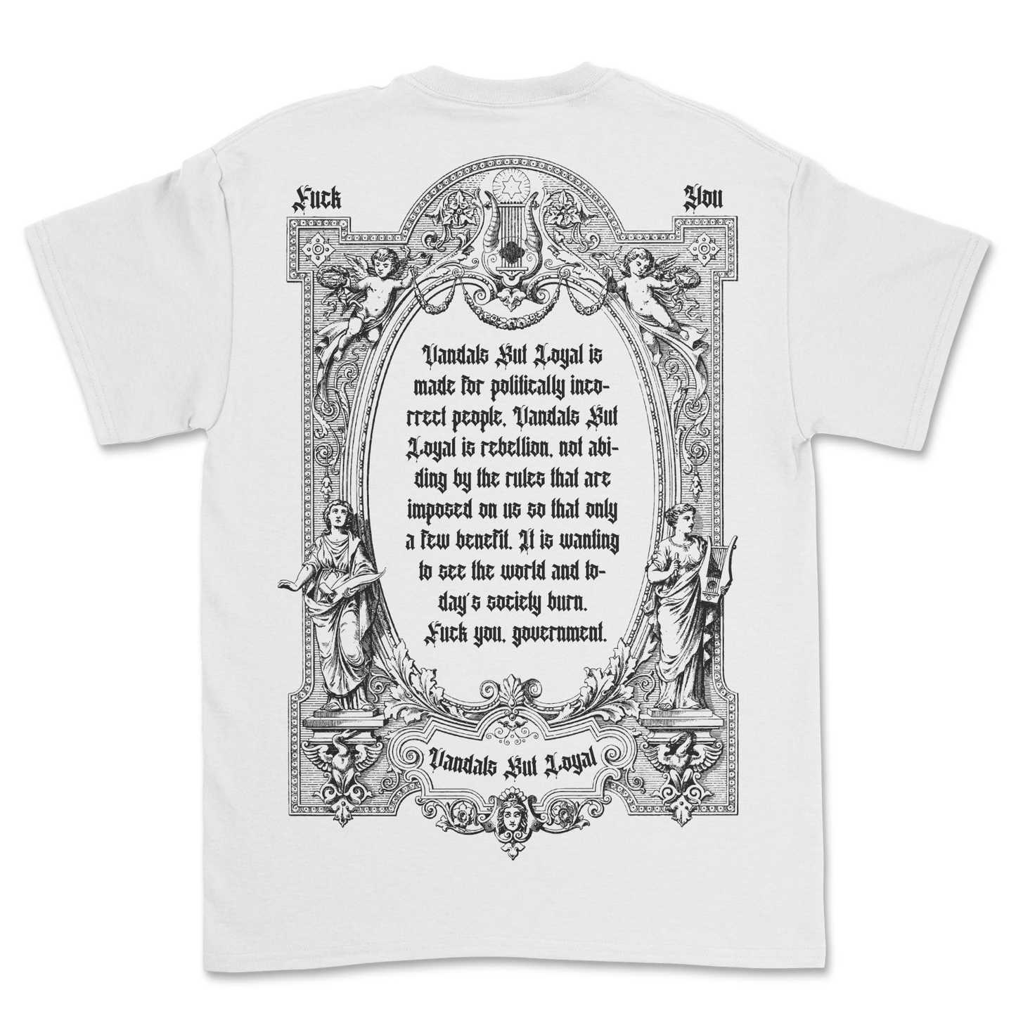 CAMISETA FCK GOVERNMENT BLANCA