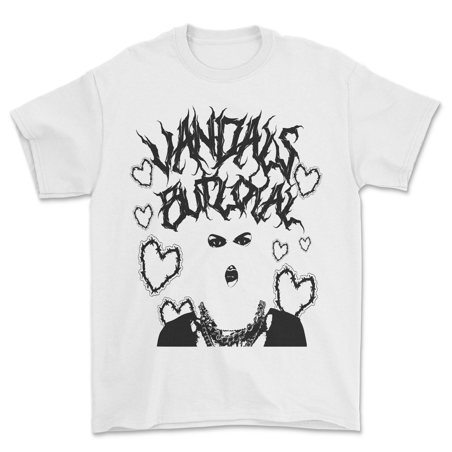 CAMISETA THUG HEART BLANCA