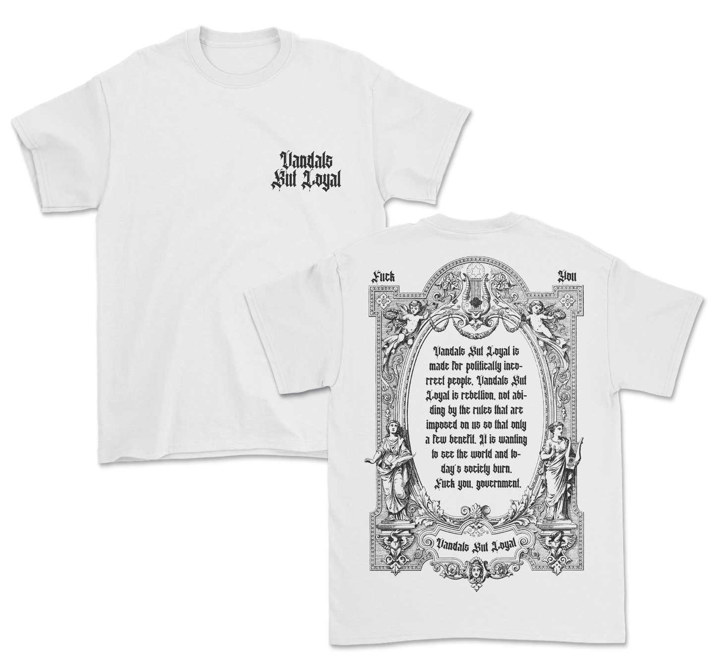 CAMISETA FCK GOVERNMENT BLANCA