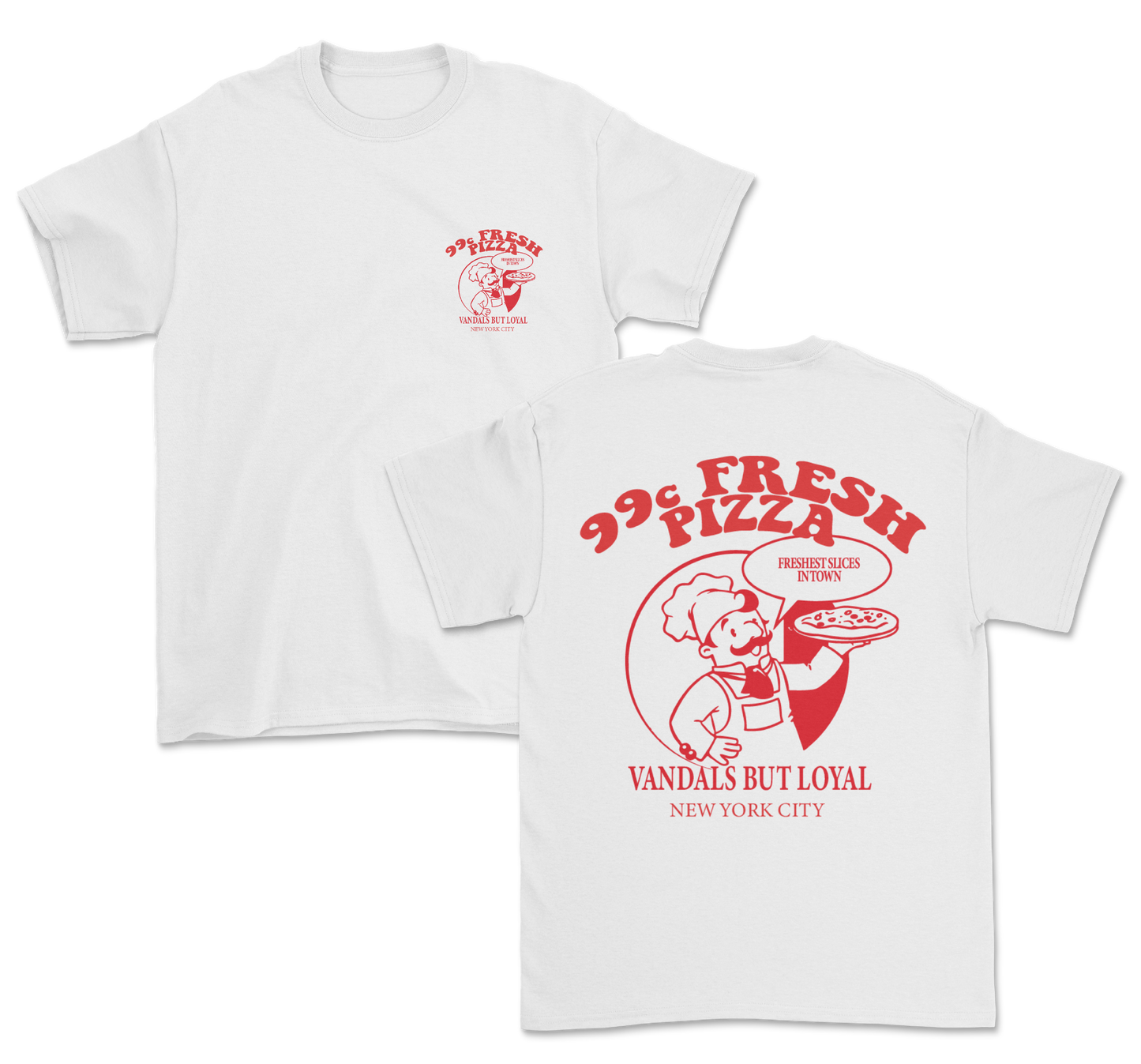 CAMISETA FRESH PIZZA BLANCA