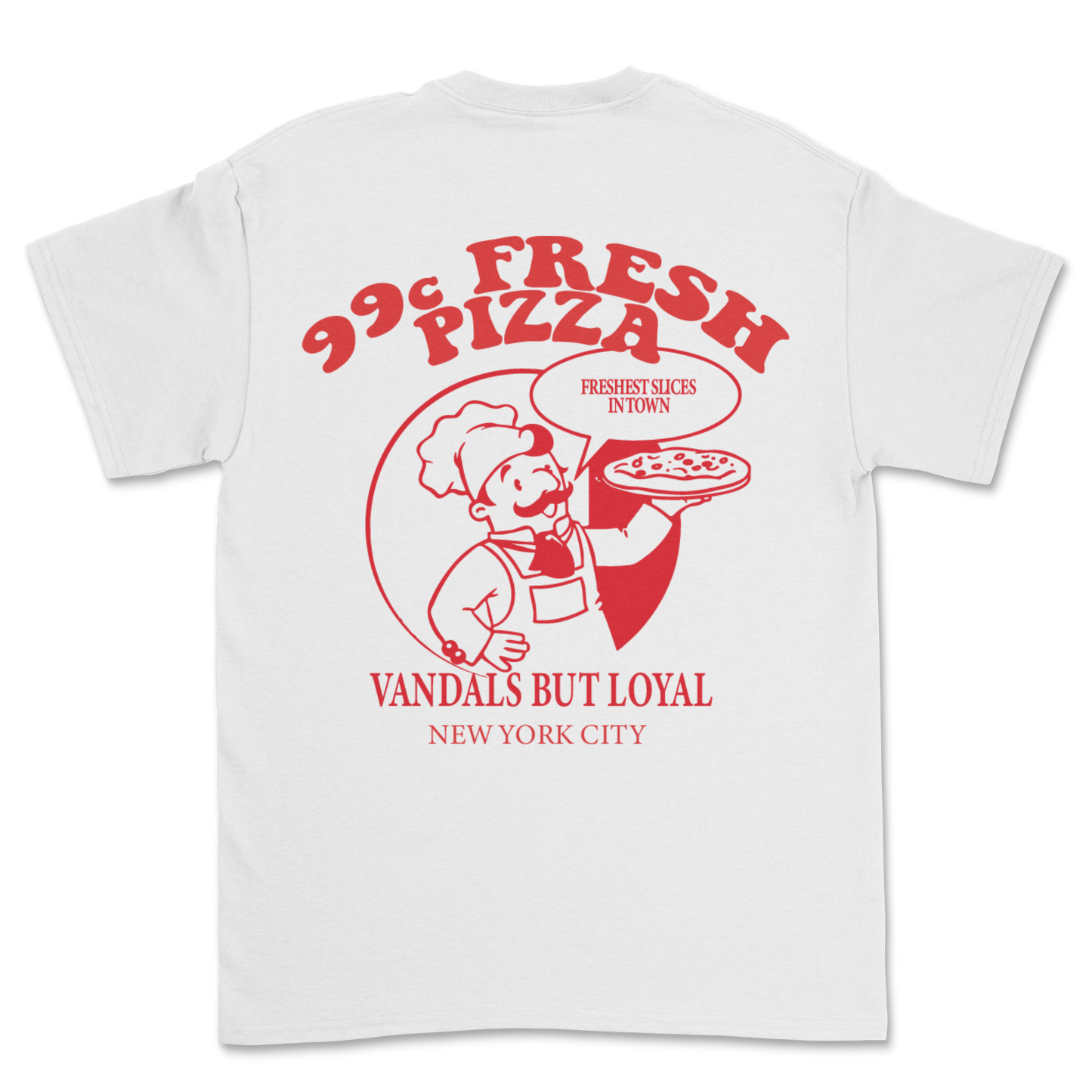 CAMISETA FRESH PIZZA BLANCA