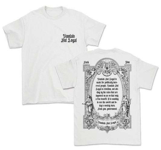 CAMISETA FCK GOVERNMENT BLANCA