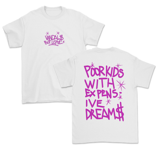CAMISETA  POOR KIDS BLANCA