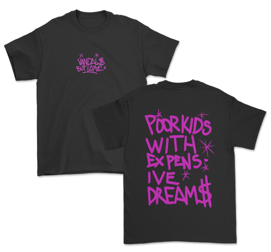 CAMISETA POOR KIDS NEGRA